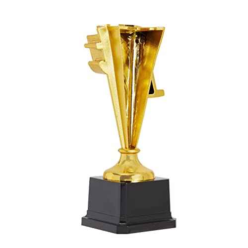 Juvale 1st Place Trophy Award - Plastic Trophy, 8-Inch Gold-Plated with Black Base - Sports Tournament & Party Awards - Basketball & Soccer Awards for Adults & Kids