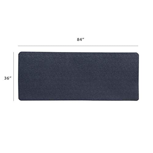 Exercise Equipment Mat for Treadmills & Home Gym - 84"L x 36"W, Black