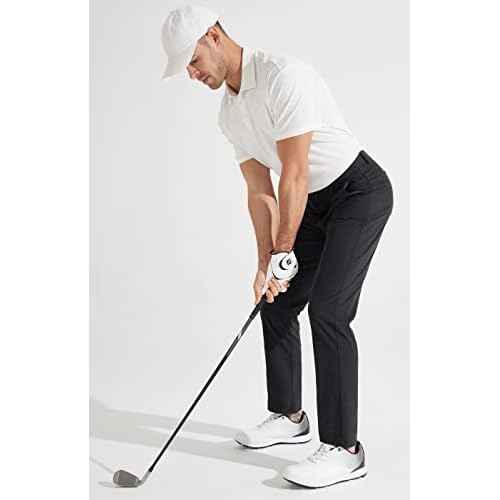 Libin Men's Golf Pants Classic Fit Flat Front Work Dress Pants 29" 31" 33" Stretch Casual Pants Lightweight with Pockets