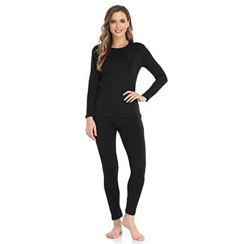 WEERTI Thermal Underwear for Women Long Johns with Fleece Lined Base Layer Women Cold Weather Top Bottom