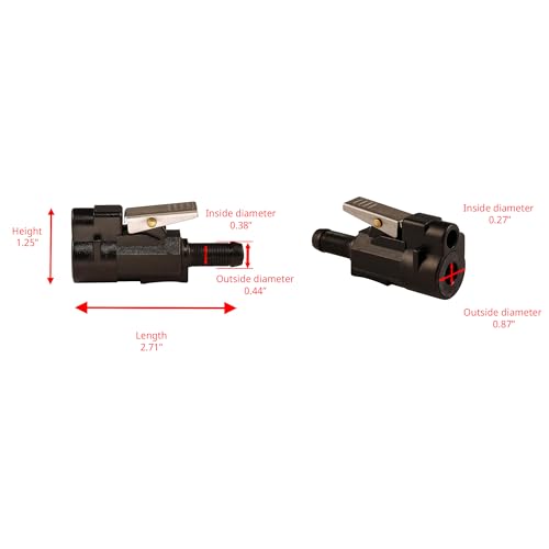 Marine Fuel Tank Fitting - 3/8-Inch Barb Hose Female Connector - Black Acetal - One Size