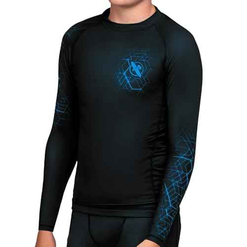Hayabusa Geo Kids BJJ Rash Guard Boys and Girls Long Sleeve