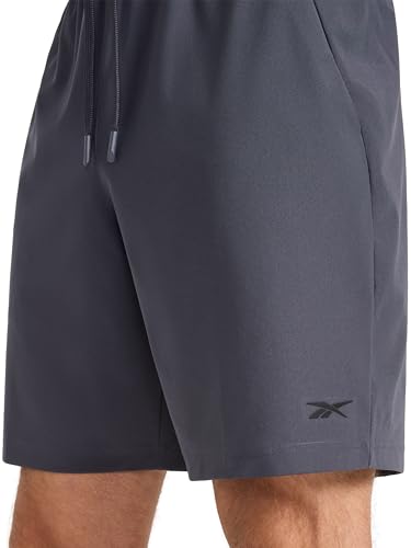 Reebok Men's Jumpstart 8” Shorts - Small, Ebony, Lightweight Poly Fabric