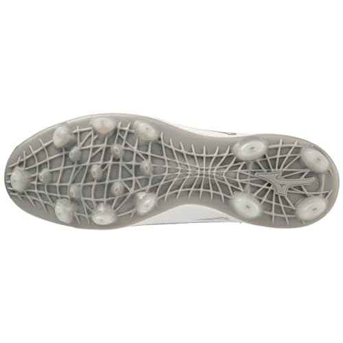 Mizuno Men's Ambition 3 Low TPU Baseball Cleats, Grey/White, 15