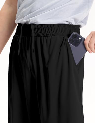 Kids Athletic Shorts with Pockets - Youth Quick Dry Sports Shorts, X-Small, Black