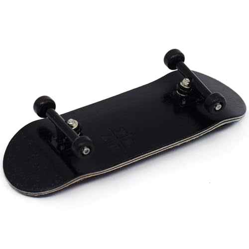 Teak Tuning 32mm Pro Fingerboard Complete - Fully Assembled with Pro Level Components - Pro Shaped Wooden Deck (32x97mm), UltraSpin Bearing Wheels, Prodigy Gen2 Trucks - All Blacks