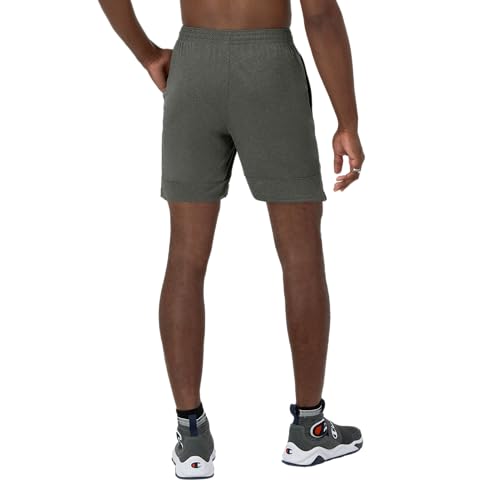 Champion Men's Sport Shorts - Medium / Granite Heather, 7-Inch Inseam, Lightweight Moisture-Wicking Fabric