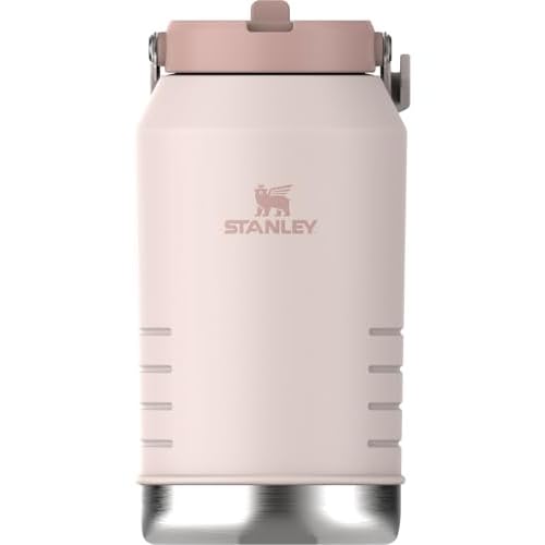 Stanley IceFlow 2.0 Flip Straw Jug with Handle 96 oz | Twist On Lid and Flip Up Straw | Leakproof for Travel and Sports | Insulated Stainless Steel |BPA-Free | Rose Quartz