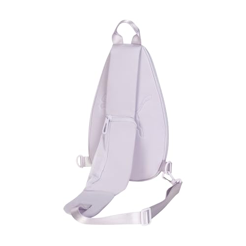 Sporty Women's Sling Bag with Reversible Strap & Dual Compartments - Lilac Frost, One Size
