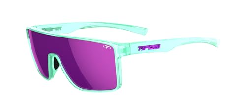 Tifosi Sanctum Shield Cycling Sunglasses Aqua Shimmer Rose Mirror Smoke - Sport Eyewear
