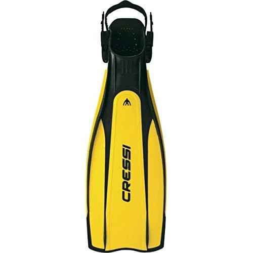 Cressi Pro Light Adjustable Open Heel Fins, Yellow, S/M