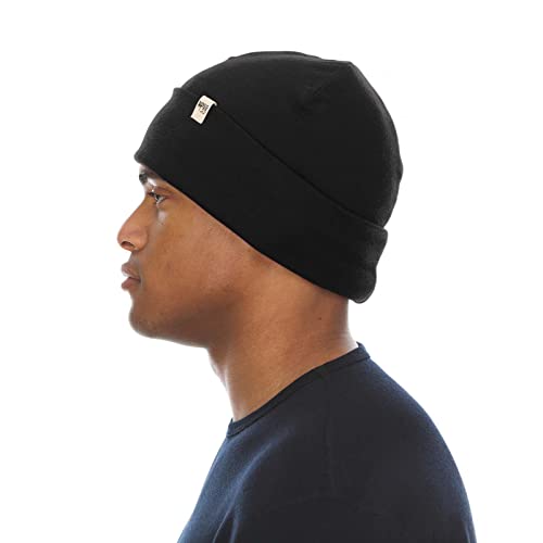 100% Merino Wool Cuff Beanie - Mens & Womens Warm Winter Hat - Watch Cap - Toque