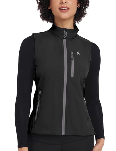 Little Donkey Andy Women's Lightweight Quick Dry Windproof Summer Vest Black Large
