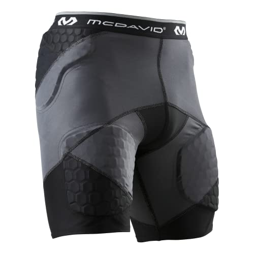 McDavid Compression Padded Girdle Shorts. Pads on HIPS, Thighs and Tailbone. Football, Lacrosse, Basketball and More.