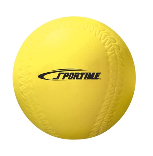 Softball Foam Ball - High Visibility Yellow, Coated & Durable, 3-7/10"