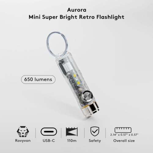 EDC Flashlight USB-C Rechargeable 650 Lumens - Aurora A8 G4 with Magnetic Clip - Variation B