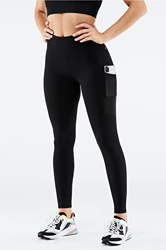 Women's PowerHold High-Waisted Compression Leggings - Large Black, Workout & Yoga