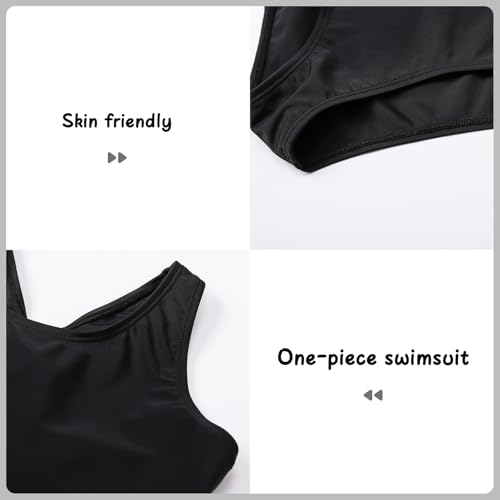 Girls One Piece Swimsuit Quick Dry Swimwear Beach Bathing Suit for 5-18 Years