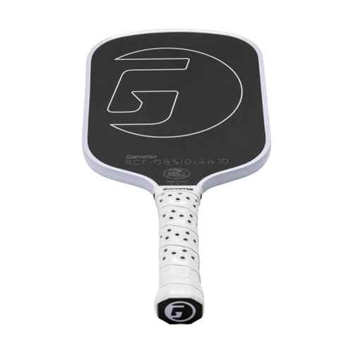 GAMMA RCF Obsidian Pickleball Paddle, Raw Carbon Fiber, 10mm, 13mm, and 16mm Options, Comfortable Molded Foam Handle, Sleak Design, Customizable Handle Weight System