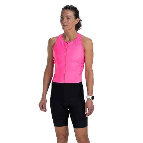 Zoot Women¡¯s Core Sleeveless Tri Aero SLVS FZ Racesuit, Quick-Dry Sleeveless Triathlon Suit with Chamois & Race Storage