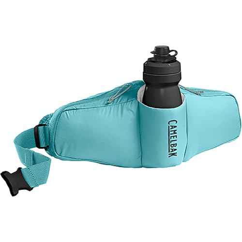 CamelBak Podium Flow 2 Waist Pack for Mountain Biking, Gravel Cycling - Contains 21 oz Podium Dirt Series Bike Bottle, Arctic Blue