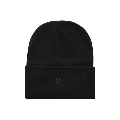 Hurley Men's Winter Hat - Heavyweight Slouchy Fit Icon Cuffed Beanie