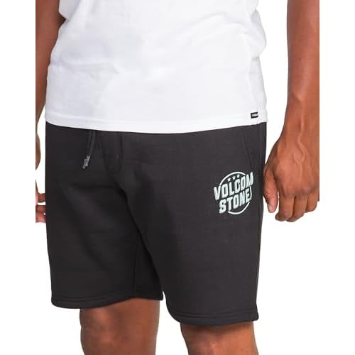 Volcom Mens Elastic Waist SweatShorts with Drawstring ? Fleece Lounge Shorts, Soft Cotton Blend
