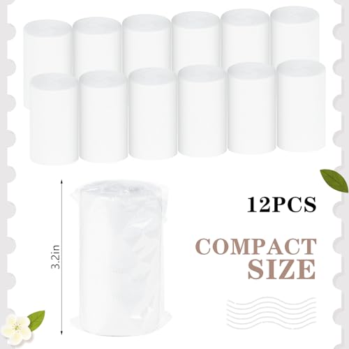 Vemkyrio Packable Camp Toilet Tissue 12 Rolls - Soft Travel Toilet Paper for Camping Hiking Outdoors