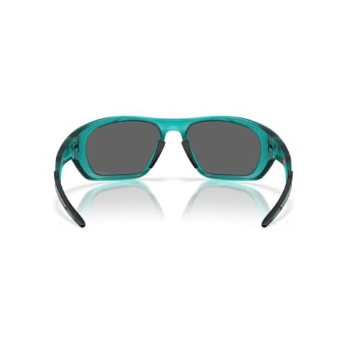 Oakley Men's OO9431 Lateralis Rectangular Sunglasses, Matte Transparent Arctic Surf/Prizm Black, 60 mm