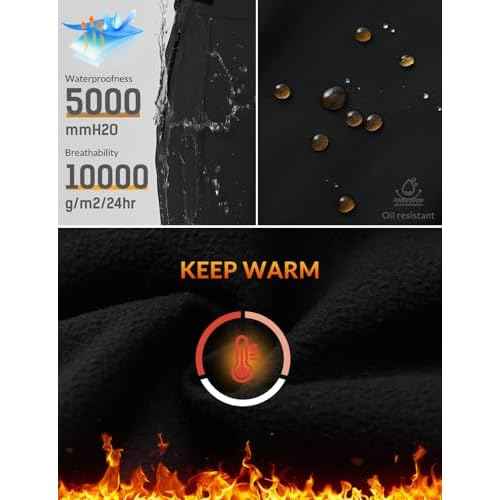 baleaf Women's Snow Pants Fleece Lined Waterproof Softshell Insulated Thermal Winter Pants with Pockets Snowboarding Hiking