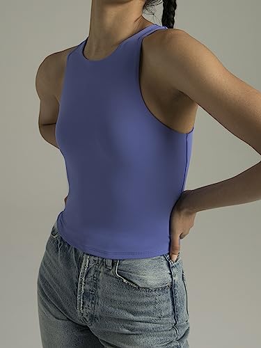 Colorfulkoala Women's Body Contour Tank Top - XX-Large Lavender Blue