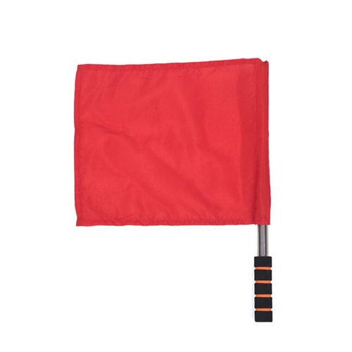 SEWACC 4 Pcs Referee Flag Stainless Flag with Sponge Handle Red Flag for Soccer Volleyball Football Competition Supplies (Yellow, Red, Green, White)