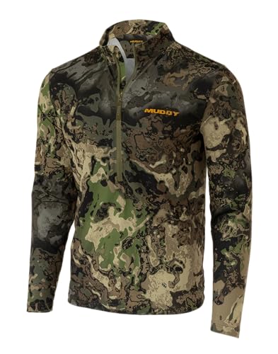 Muddy Men's Lightweight Quarter Zip Shirt - Large Veil Canyon Hybrid