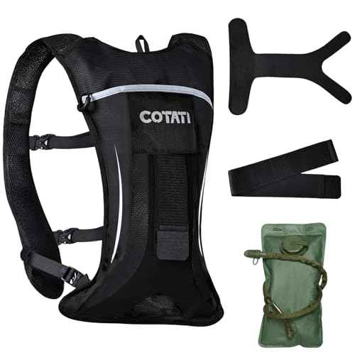 COTATI Hydration Backpack Running Vest with 2L Water Bladder,Lightweight Backpacks for Men Women Hiking Biking Cycling
