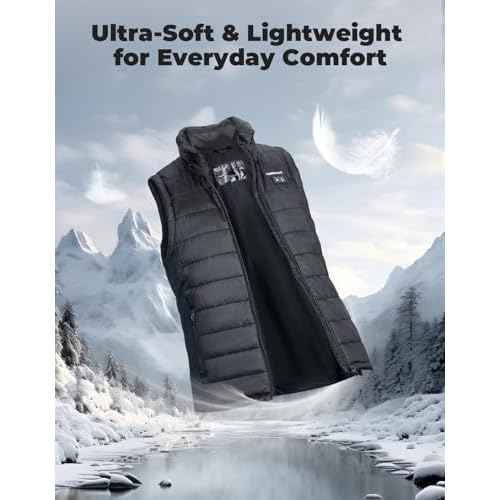 KEMIMOTO Lightweight Heated Vest for Men with Battery, Heated Rechargeable Hunting Vest, Gift for Men Winter