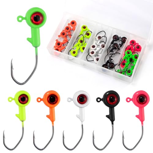 Crappie Jig Kit 30 Pcs - 6 Colors, 1/16oz Variation of THIS listing