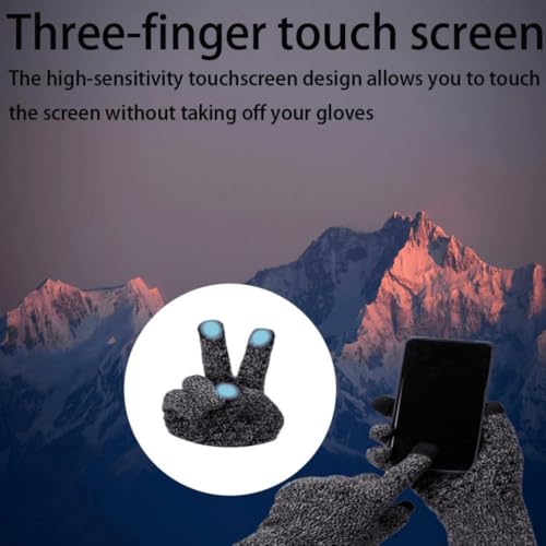 Winter Gloves For Men Women- Thermal Fleece Lined Touchscreen Gloves With Anti-Slip Grip For Skiing/Cycling/Hiking, Elastic Cuff Design