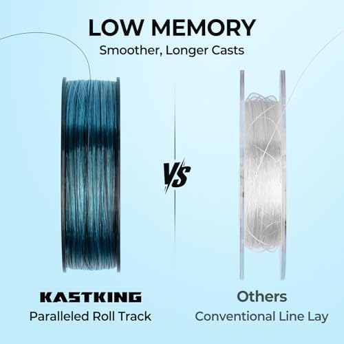 KastKing Premium Monofilament Fishing Line 4LB Ice Clear 600 Yards - Abrasion Resistant & Low Memory