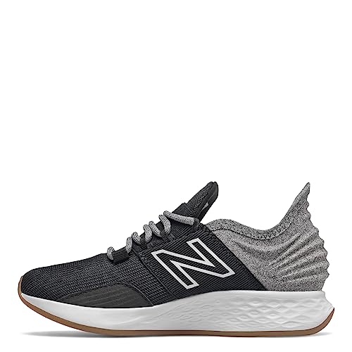 New Balance Kids' Fresh Foam Roav V1 Lace-Up Sneaker - 6.5 Big Kid, Black/Light Aluminum