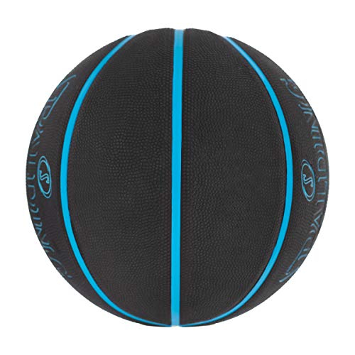 Size 7 29.5" Outdoor Rubber Basketball - Neon Blue/Black Street Phantom