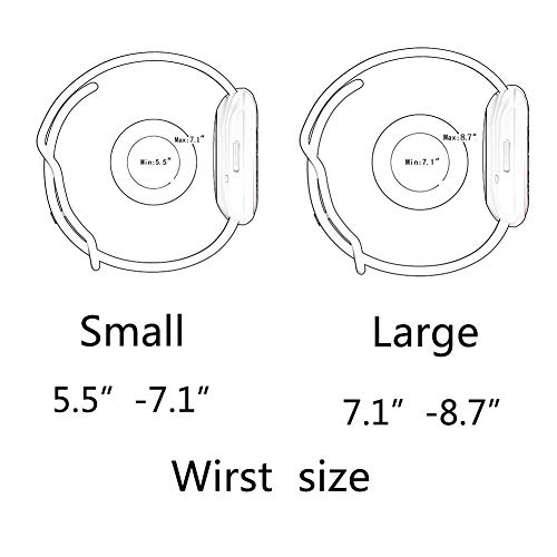 Black Large Silicone Fitbit Versa 3/4 & Sense Smartwatch Replacement Band