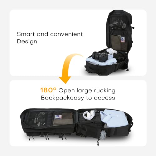 Large Tactical Military Backpack for Men and Women 55L - Black, Variation of THIS listing