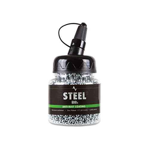 Air Venturi Steel BBS, 177 Cal, 5.1 Grains, Zinc-Plated, 2,500ct,Chrome
