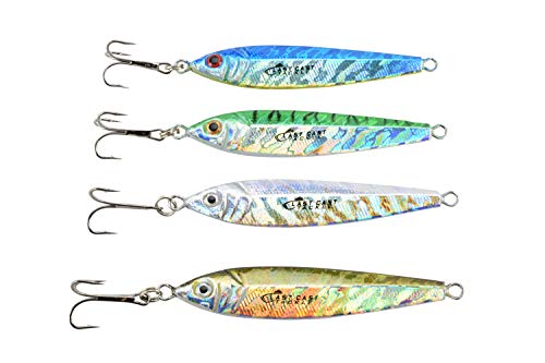 Fishing Bullet Jig 1.5oz - 3 Pack in Green Mackerel - Vibrant Lifelike Colors