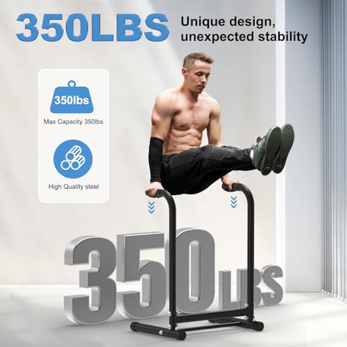 Dip Bar for Home Gym - 400LBS Capacity, Black-02