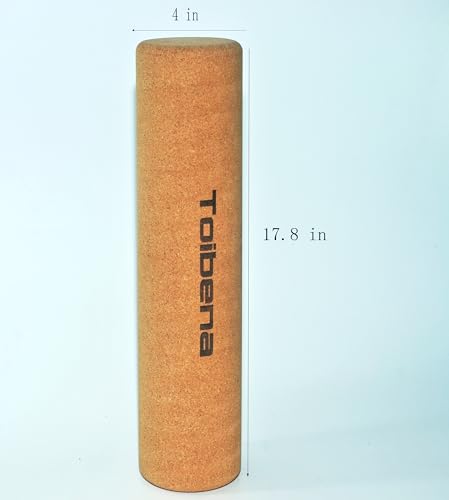 Cork Foam Roller for Muscle Recovery & Physical Therapy - 17.8 x 4 in