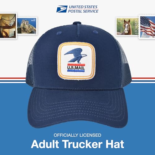 US Mail Trucker Hat Navy Blue One Size Adjustable Baseball Cap