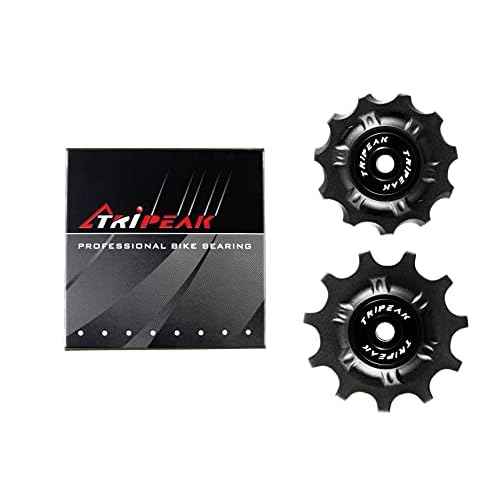 11T SRAM/Shimano Ceramic Hybrid Bearing Jockey Wheel Pulley Set for SRAM 10/11Speed Road/MTB, Shimano 10/11 Speed Road/MTB Cyclocross Gravel Rear Derailleur