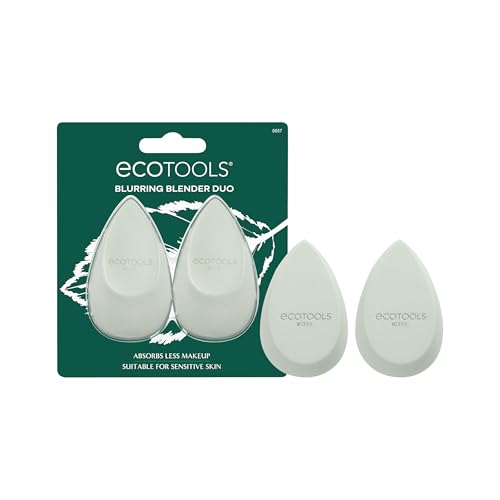 EcoTools Blurring Blender Makeup Sponge Duo - 2 Count, Green, Cruelty-Free
