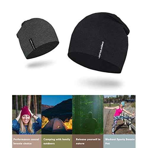 EMPIRELION 9" Multifunctional Lightweight Beanies Hats Snug Fitting, Running Skull Cap Helmet Liner Sleep Caps